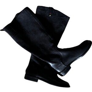 ED Black Suede Leather Boots Size 9.5